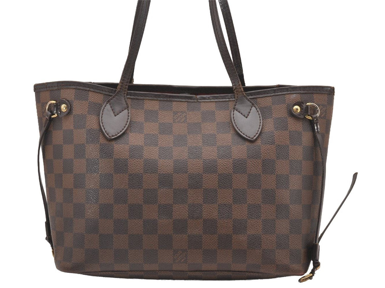 Authentic Louis Vuitton Damier Neverfull PM Shoulder Tote Bag N51109 LV 0869I