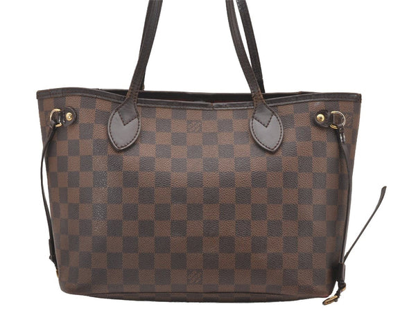 Authentic Louis Vuitton Damier Neverfull PM Shoulder Tote Bag N51109 LV 0869I