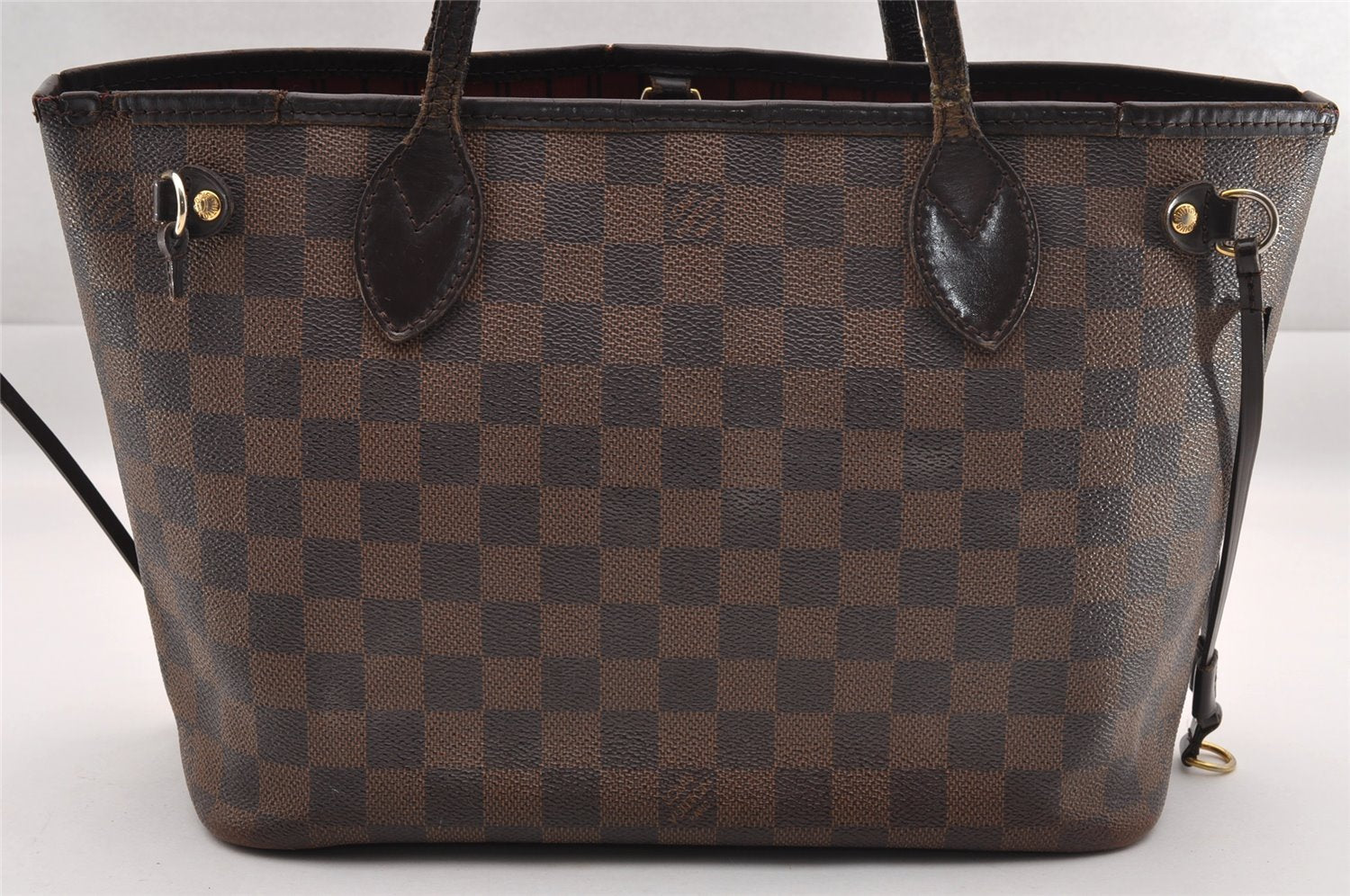 Authentic Louis Vuitton Damier Neverfull PM Shoulder Tote Bag N51109 LV 0869I