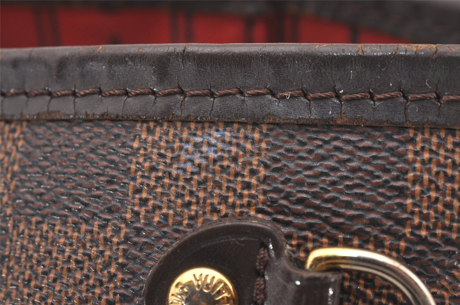 Authentic Louis Vuitton Damier Neverfull PM Shoulder Tote Bag N51109 LV 0869I