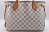Authentic Louis Vuitton Damier Azur Neverfull PM Tote Bag N51110 LV 0936D