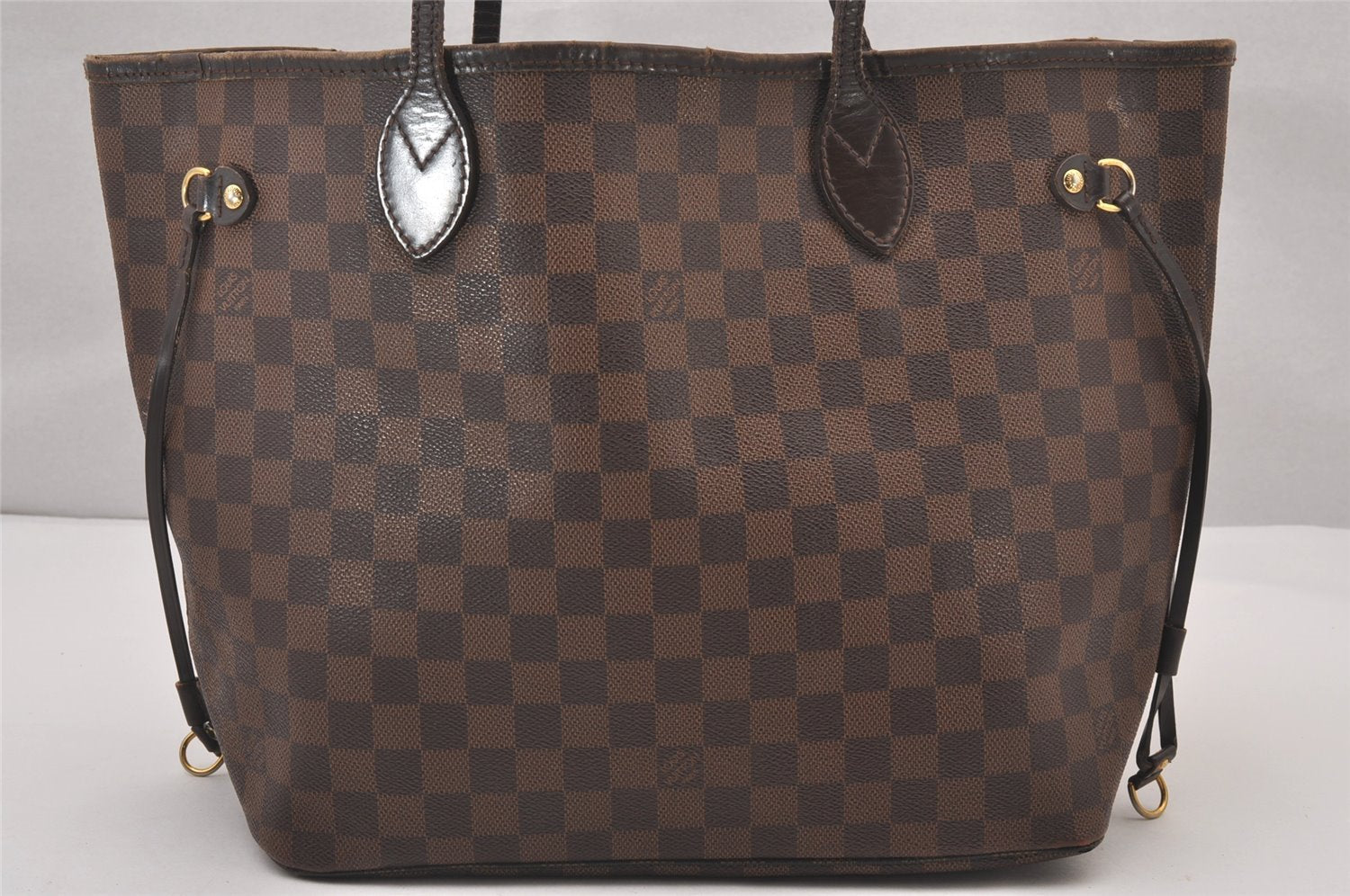 Authentic Louis Vuitton Damier Neverfull MM Shoulder Tote Bag N51105 LV 0953I