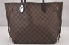 Authentic Louis Vuitton Damier Neverfull MM Shoulder Tote Bag N51105 LV 0953I
