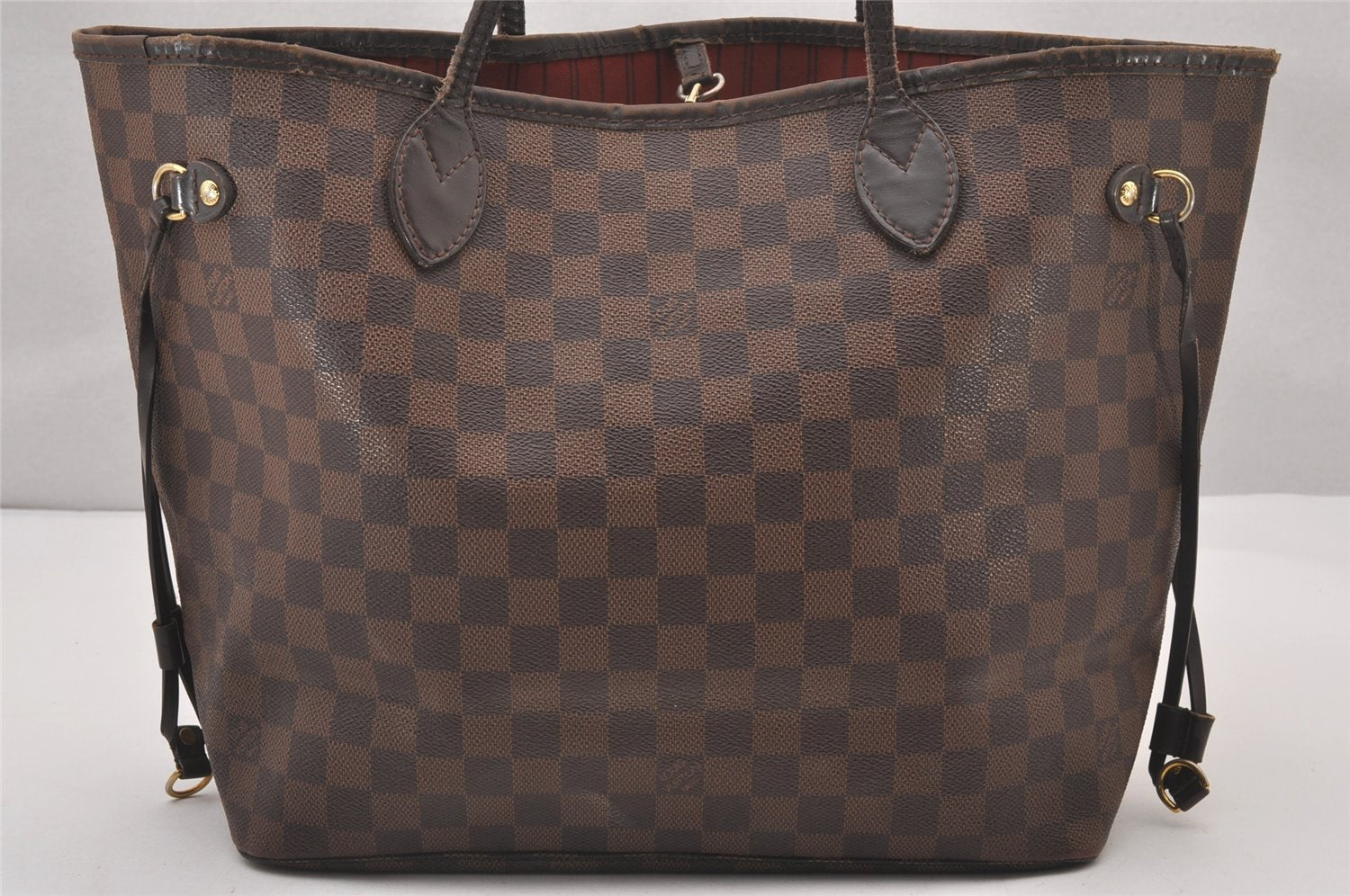 Authentic Louis Vuitton Damier Neverfull MM Shoulder Tote Bag N51105 LV 0953I