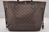 Authentic Louis Vuitton Damier Neverfull MM Shoulder Tote Bag N51105 LV 0953I