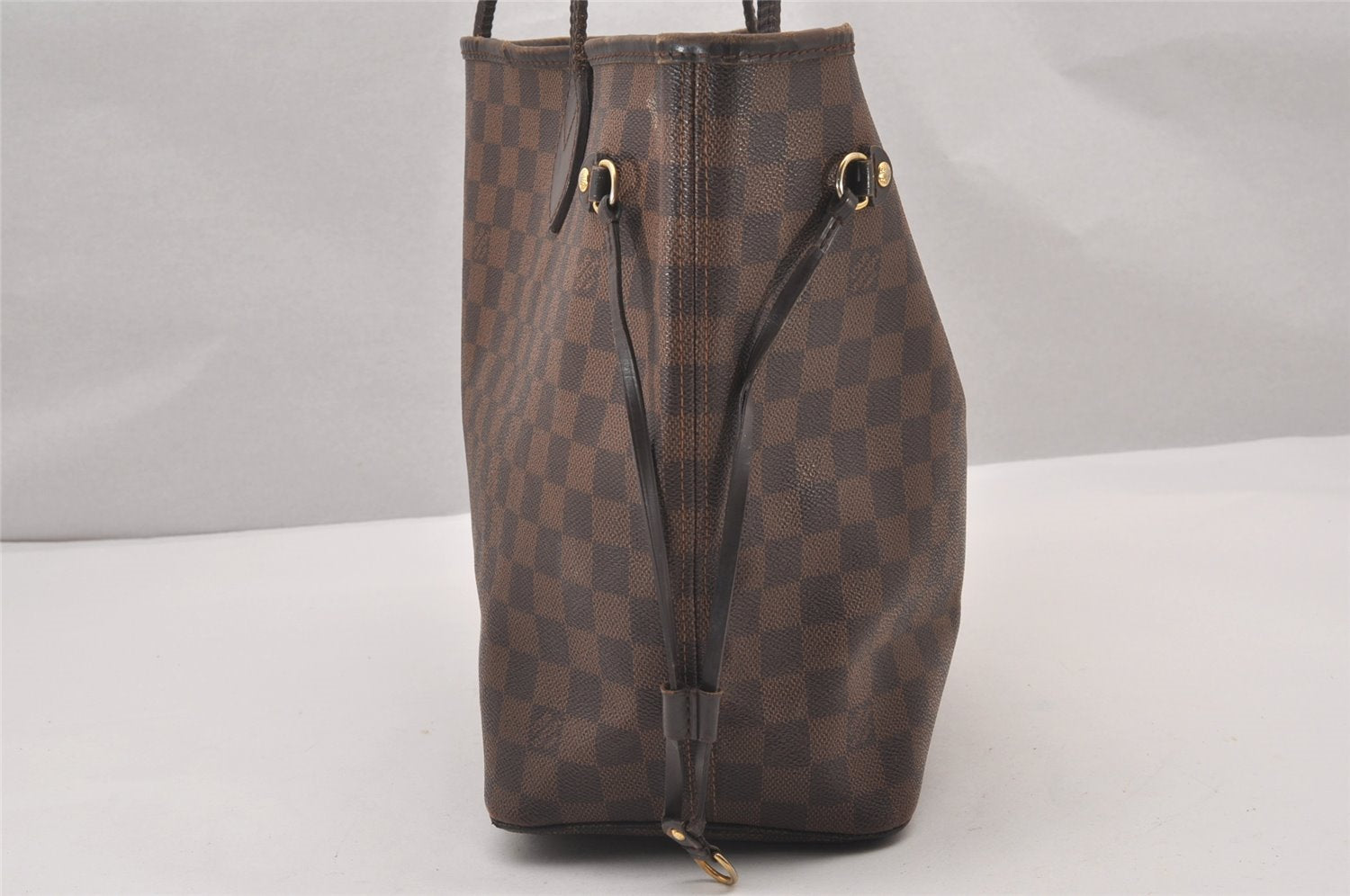 Authentic Louis Vuitton Damier Neverfull MM Shoulder Tote Bag N51105 LV 0953I