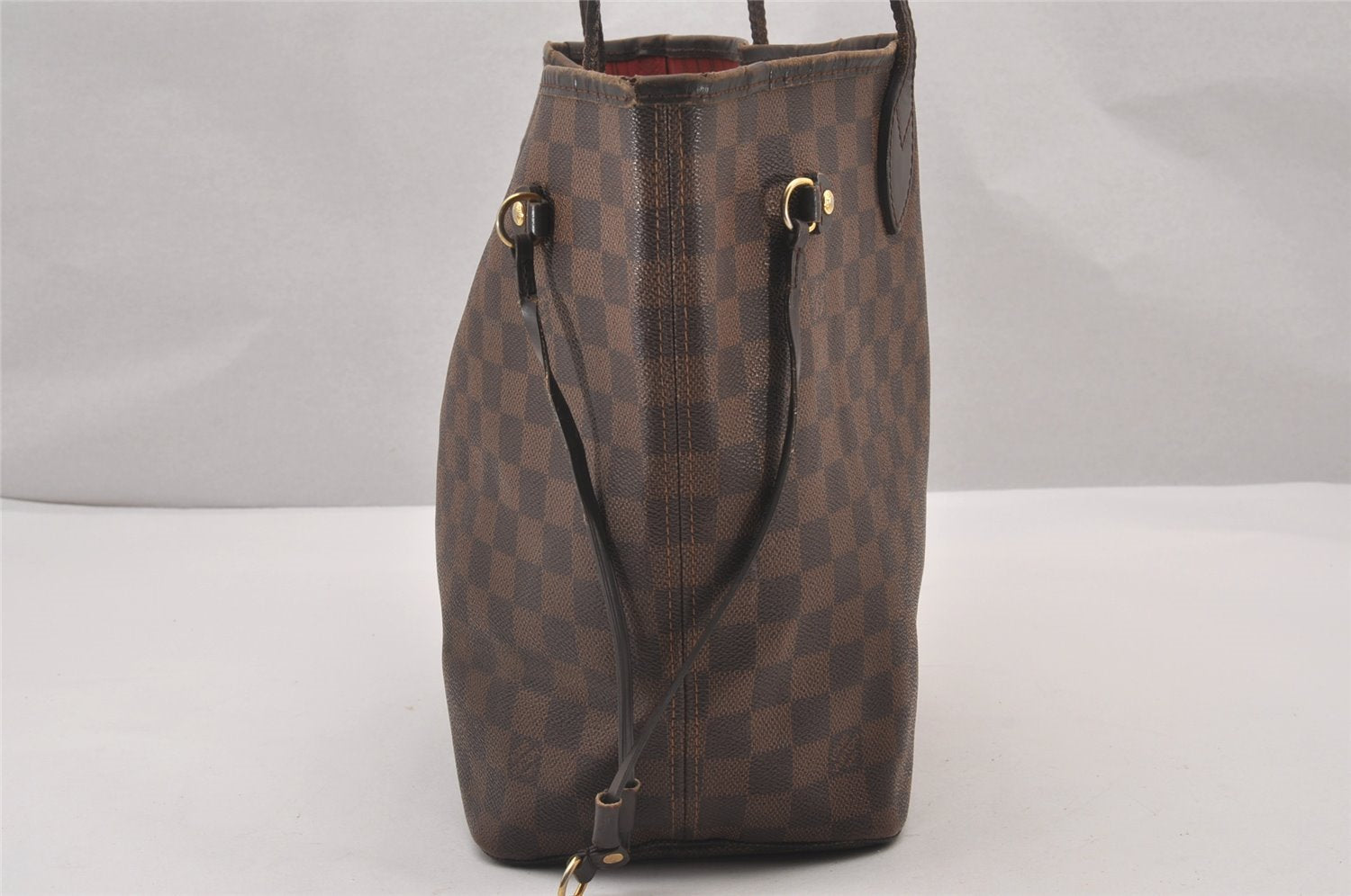 Authentic Louis Vuitton Damier Neverfull MM Shoulder Tote Bag N51105 LV 0953I