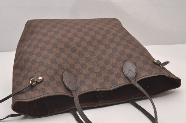 Authentic Louis Vuitton Damier Neverfull MM Shoulder Tote Bag N51105 LV 0953I