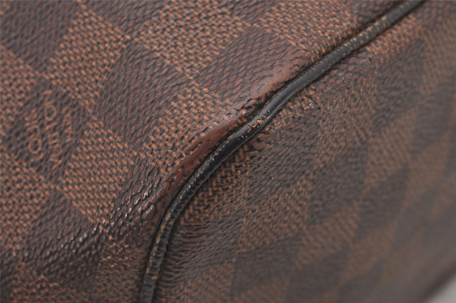 Authentic Louis Vuitton Damier Neverfull MM Shoulder Tote Bag N51105 LV 0953I