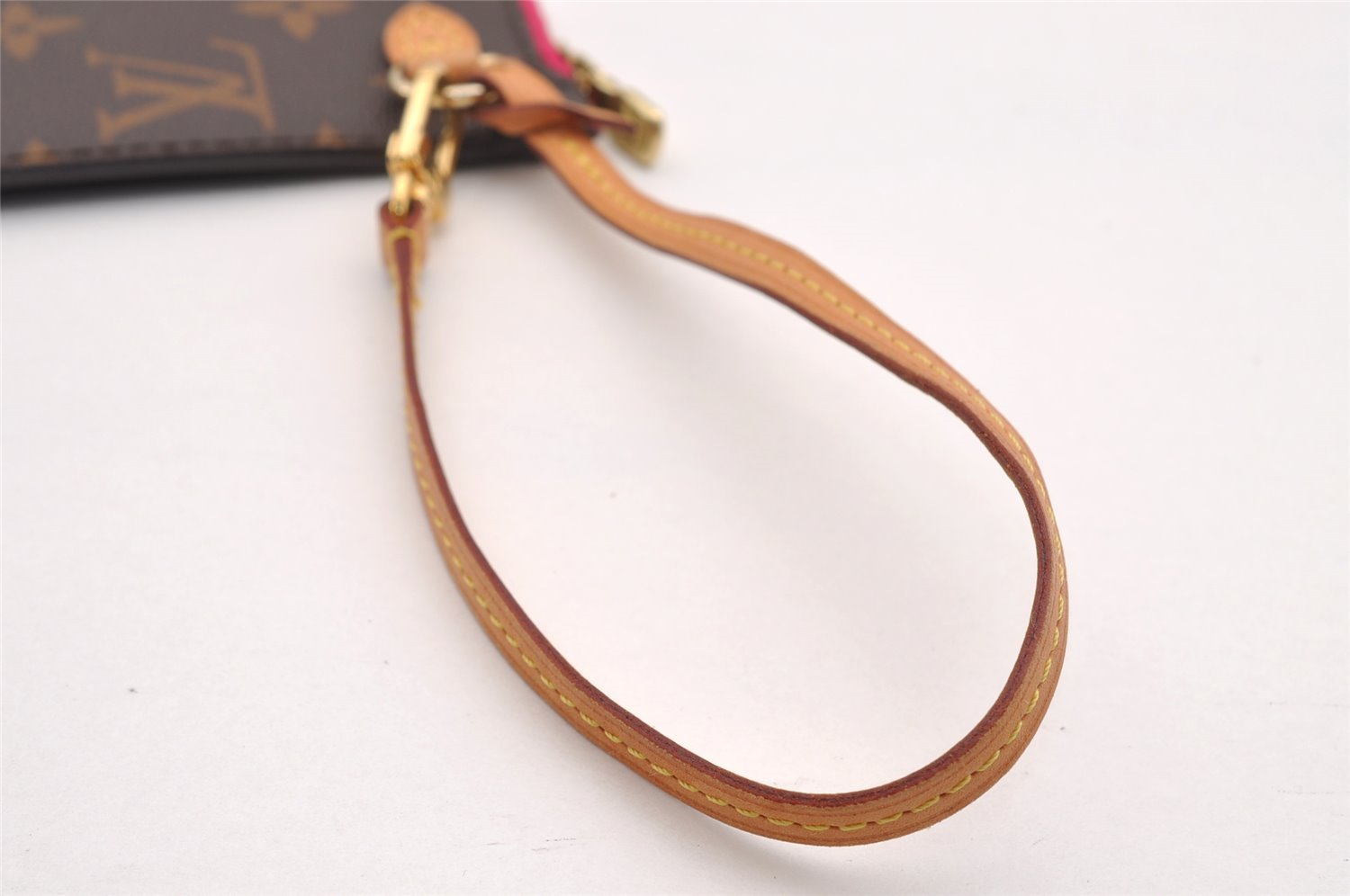 Authentic Louis Vuitton Monogram Neverfull MM Pouch Purse Clutch Bag Pink 1058I