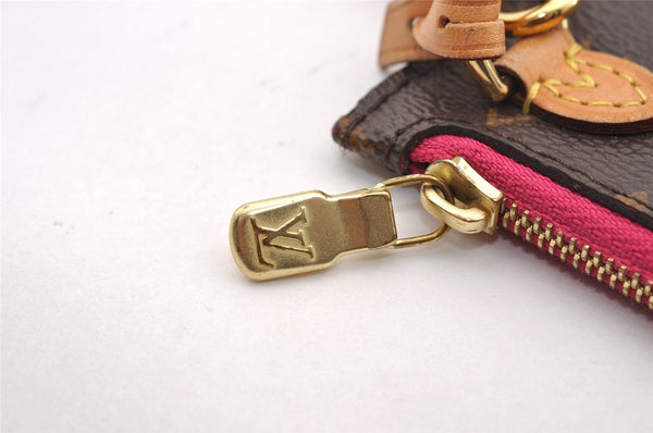 Authentic Louis Vuitton Monogram Neverfull MM Pouch Purse Clutch Bag Pink 1058I