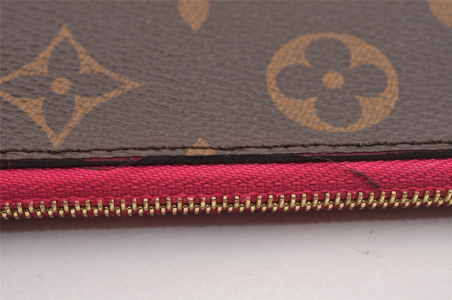 Authentic Louis Vuitton Monogram Neverfull MM Pouch Purse Clutch Bag Pink 1058I