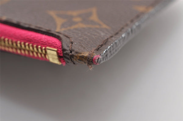 Authentic Louis Vuitton Monogram Neverfull MM Pouch Purse Clutch Bag Pink 1058I