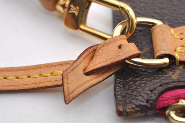 Authentic Louis Vuitton Monogram Neverfull MM Pouch Purse Clutch Bag Pink 1058I