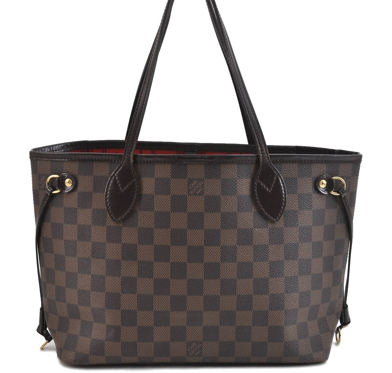 Authentic Louis Vuitton Damier Neverfull PM Tote Bag N51109 LV 1092D