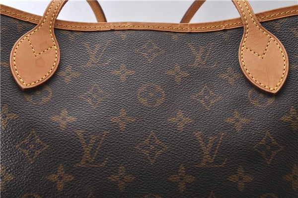 Authentic Louis Vuitton Monogram Neverfull MM Tote Bag M40156 LV 1169D