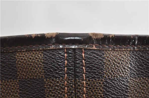 Authentic Louis Vuitton Damier Neverfull MM Shoulder Tote Bag N51105 Junk 1199G