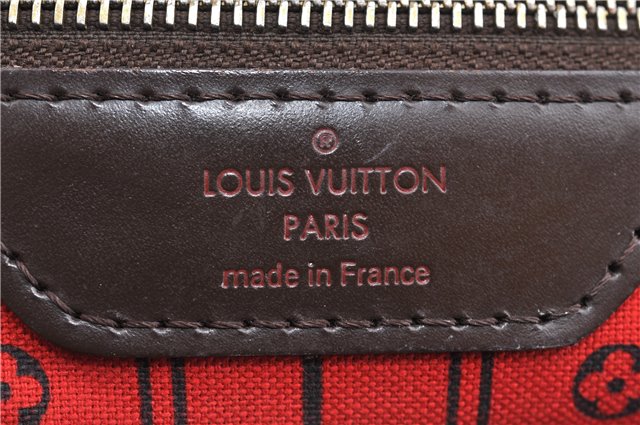 Authentic Louis Vuitton Damier Neverfull MM Shoulder Tote Bag N51105 Junk 1199G