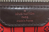 Authentic Louis Vuitton Damier Neverfull MM Shoulder Tote Bag N51105 Junk 1199G