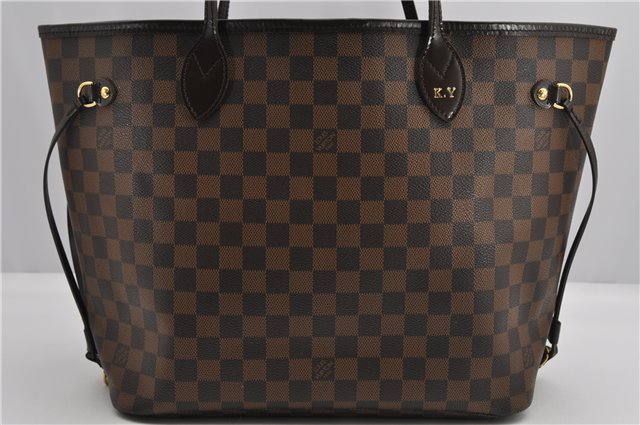 Authentic Louis Vuitton Damier Neverfull MM Shoulder Tote Bag N51105 LV 1327F
