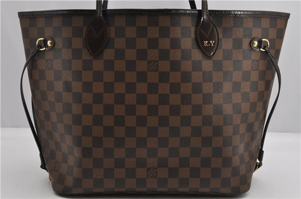 Authentic Louis Vuitton Damier Neverfull MM Shoulder Tote Bag N51105 LV 1327F