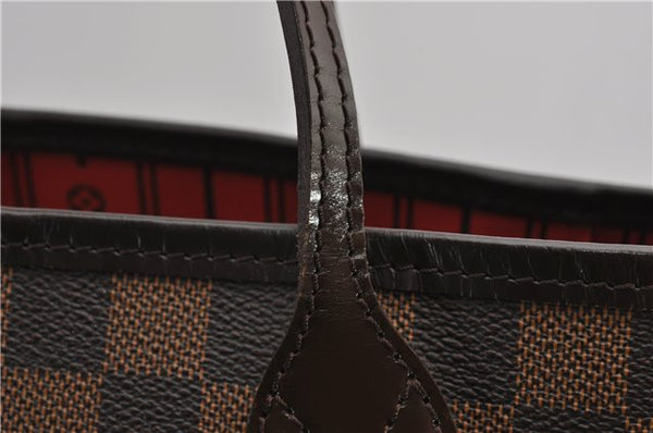 Authentic Louis Vuitton Damier Neverfull MM Shoulder Tote Bag N51105 LV 1327F