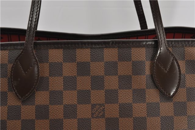 Authentic Louis Vuitton Damier Neverfull MM Shoulder Tote Bag N51105 LV 1327F