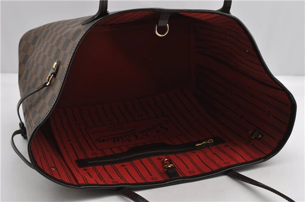 Authentic Louis Vuitton Damier Neverfull MM Shoulder Tote Bag N51105 LV 1327F