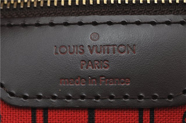 Authentic Louis Vuitton Damier Neverfull MM Shoulder Tote Bag N51105 LV 1327F