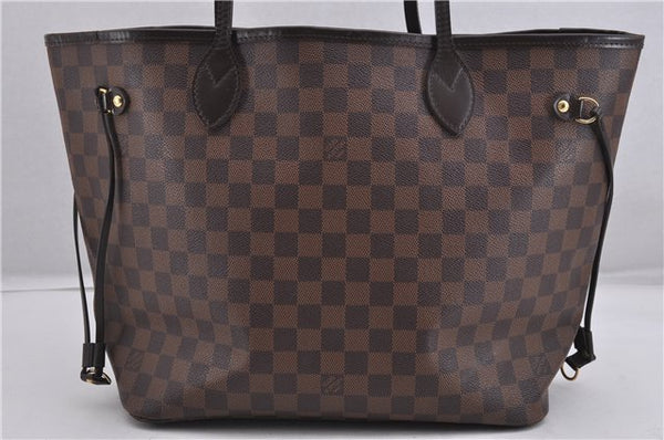 Authentic Louis Vuitton Damier Neverfull MM Shoulder Tote Bag N51105 LV 1329F