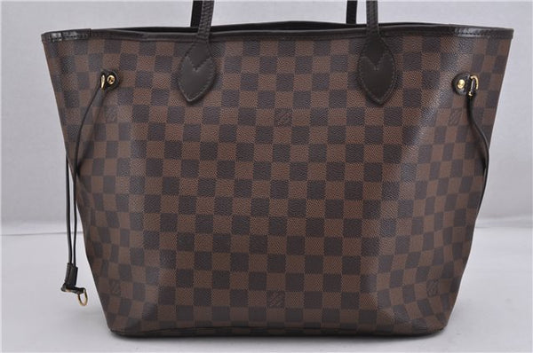 Authentic Louis Vuitton Damier Neverfull MM Shoulder Tote Bag N51105 LV 1329F