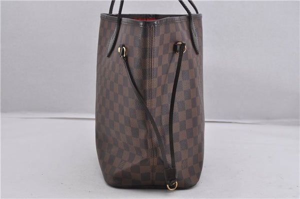 Authentic Louis Vuitton Damier Neverfull MM Shoulder Tote Bag N51105 LV 1329F