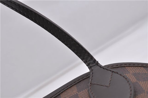 Authentic Louis Vuitton Damier Neverfull MM Shoulder Tote Bag N51105 LV 1329F