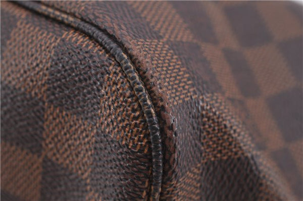 Authentic Louis Vuitton Damier Neverfull MM Shoulder Tote Bag N51105 LV 1329F