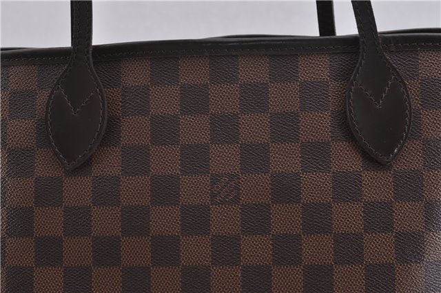 Authentic Louis Vuitton Damier Neverfull MM Shoulder Tote Bag N51105 LV 1329F