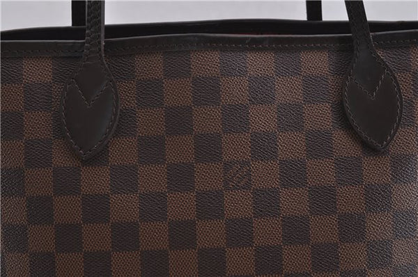 Authentic Louis Vuitton Damier Neverfull MM Shoulder Tote Bag N51105 LV 1329F