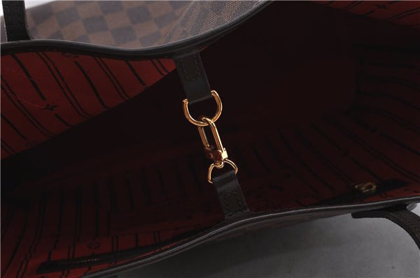 Authentic Louis Vuitton Damier Neverfull MM Shoulder Tote Bag N51105 LV 1329F