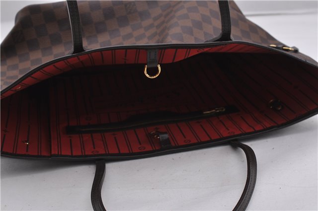 Authentic Louis Vuitton Damier Neverfull MM Shoulder Tote Bag N51105 LV 1329F