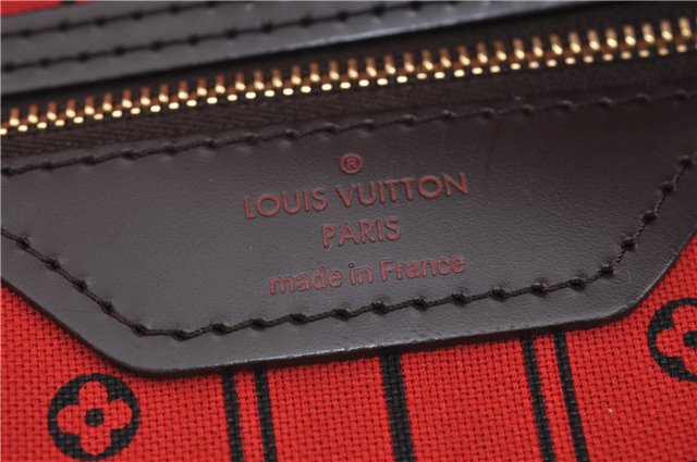 Authentic Louis Vuitton Damier Neverfull MM Shoulder Tote Bag N51105 LV 1329F