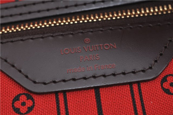 Authentic Louis Vuitton Damier Neverfull MM Shoulder Tote Bag N51105 LV 1329F