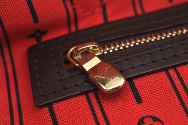 Authentic Louis Vuitton Damier Neverfull MM Shoulder Tote Bag N51105 LV 1329F