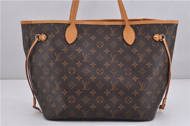 Authentic Louis Vuitton Monogram Neverfull MM Tote Bag Fuchsia M40996 Pink 1335F