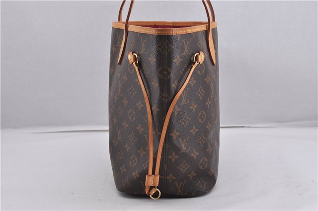 Authentic Louis Vuitton Monogram Neverfull MM Tote Bag Fuchsia M40996 Pink 1335F