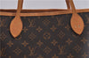 Authentic Louis Vuitton Monogram Neverfull MM Tote Bag Fuchsia M40996 Pink 1335F