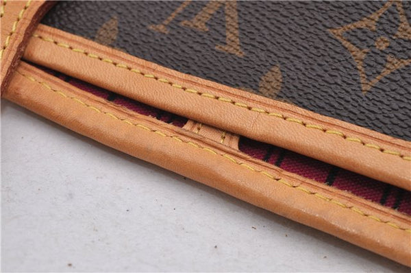 Authentic Louis Vuitton Monogram Neverfull MM Tote Bag Fuchsia M40996 Pink 1335F