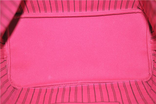 Authentic Louis Vuitton Monogram Neverfull MM Tote Bag Fuchsia M40996 Pink 1335F