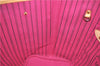 Authentic Louis Vuitton Monogram Neverfull MM Tote Bag Fuchsia M40996 Pink 1335F