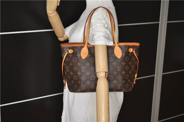 Authentic Louis Vuitton Monogram Neverfull PM Tote Bag Pink M41245 LV 1336F