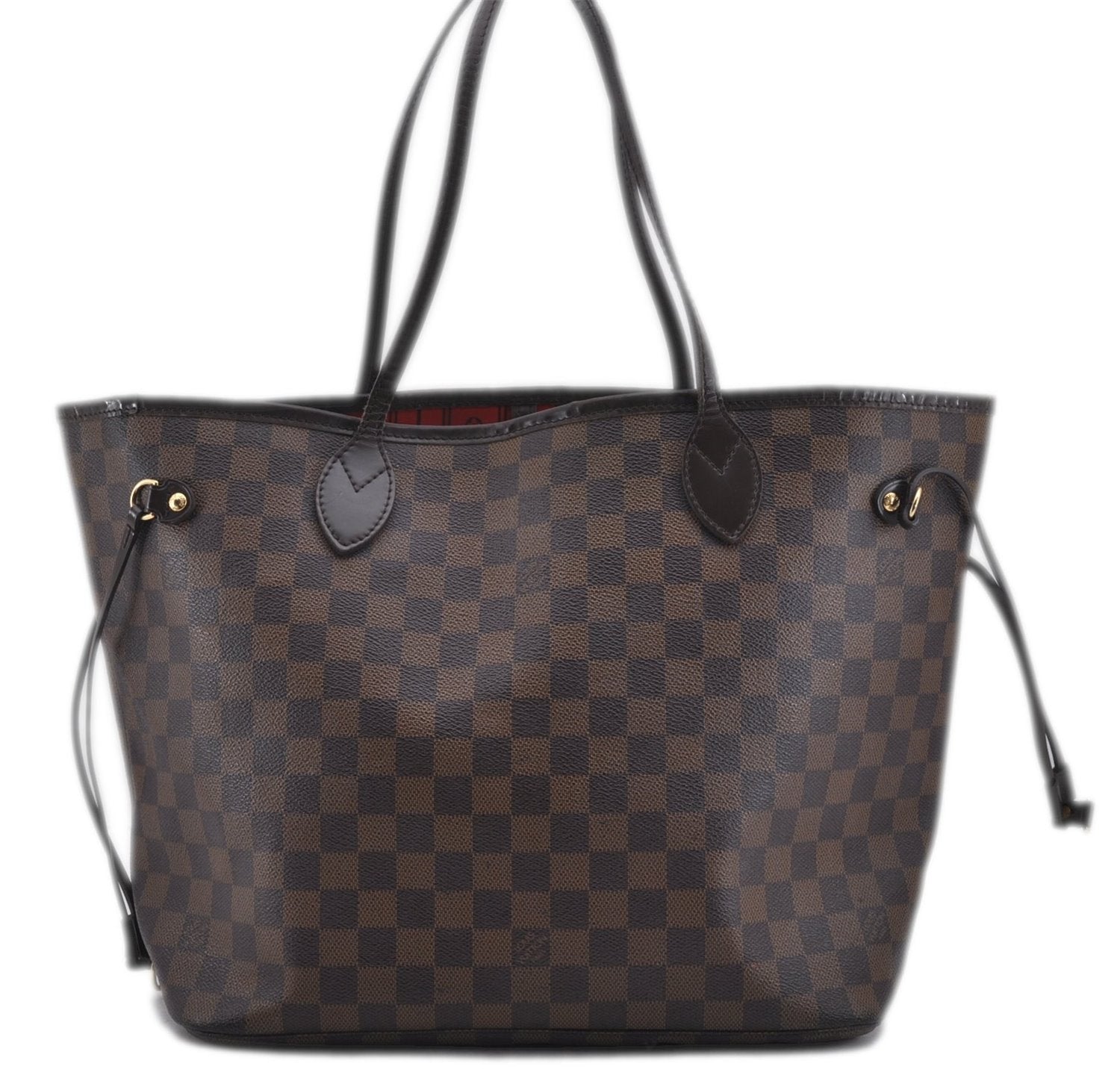 Authentic Louis Vuitton Damier Neverfull MM Shoulder Tote Bag N51105 LV 1348F