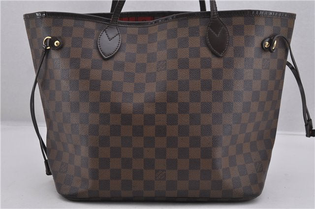 Authentic Louis Vuitton Damier Neverfull MM Shoulder Tote Bag N51105 LV 1348F